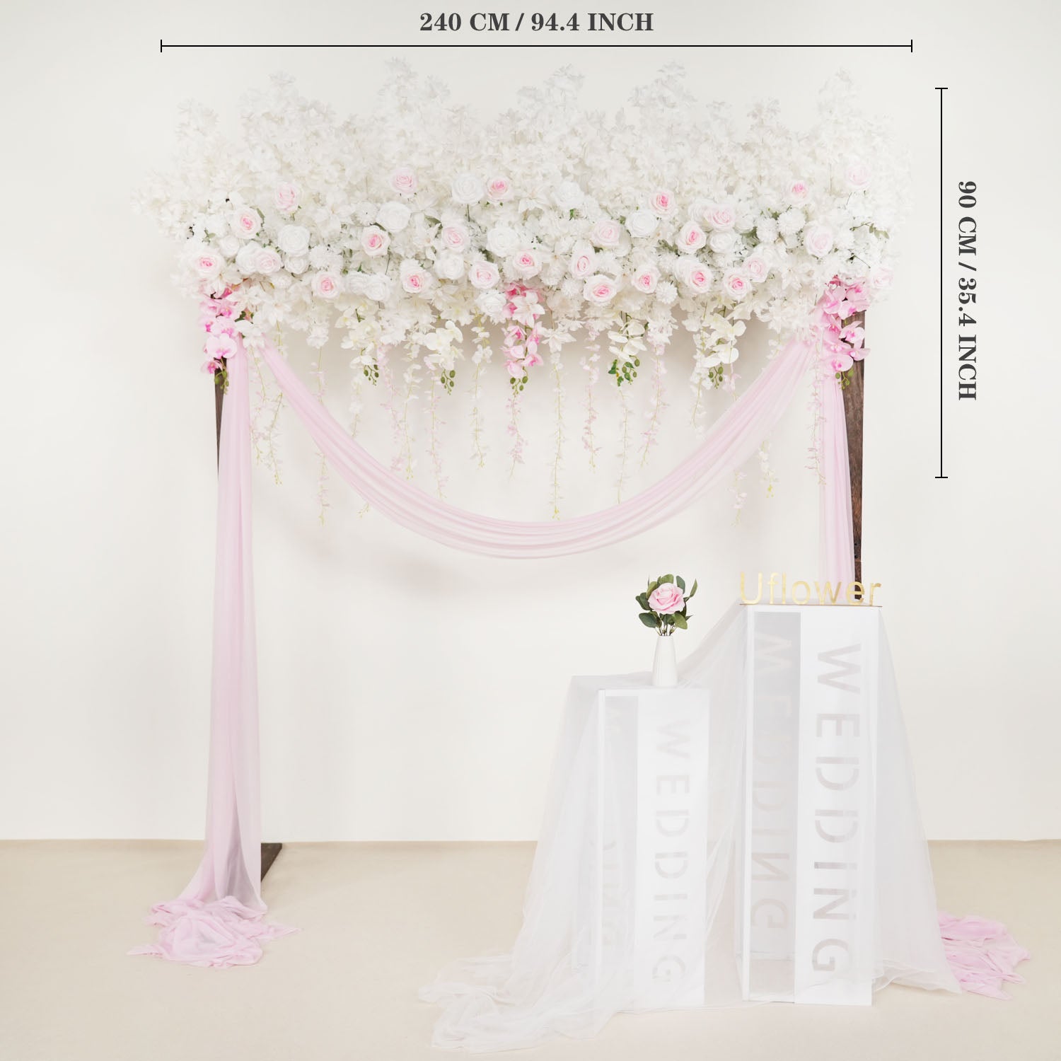 Rose Backdrop Flower Arrangement 27 picture
